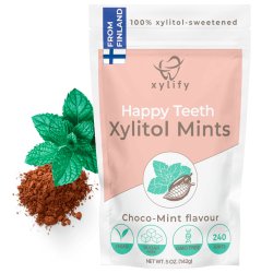 Xylitol sugtabletter XYLIFY Happy Teeth Mints Choco Mint 240 st.