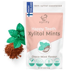 Xylitol sugtabletter XYLIFY Happy Teeth Mints Choco Mint 240 st.