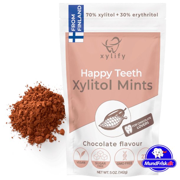 Xylitol Pastiller XYLIFY Happy Teeth Mints Chocolate 240 stk.