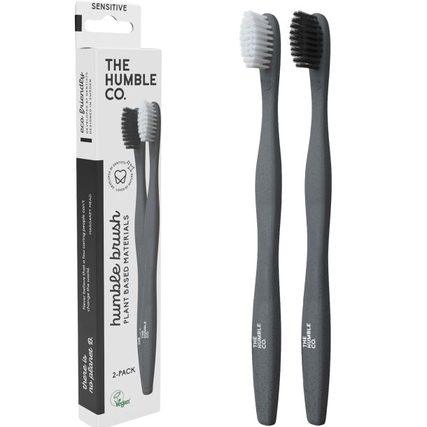 Vxtbaserade tandborstar 2 st. The Humble Co. SOFT