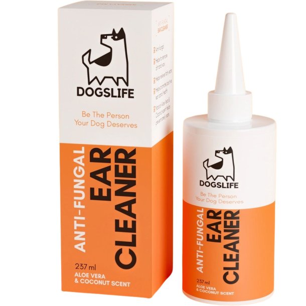 DogsLife Anti-Fungal Ear Cleaner � Ohrenreiniger für Hunde mit aloe vera und kokos � 237 ml
