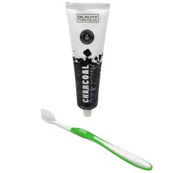 Whitening Tandpasta + Tandbrste Beauty Formulas CHARCOAL