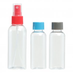 Rejseflasker med spray - 3 stk. beholdere + 1 forstver
