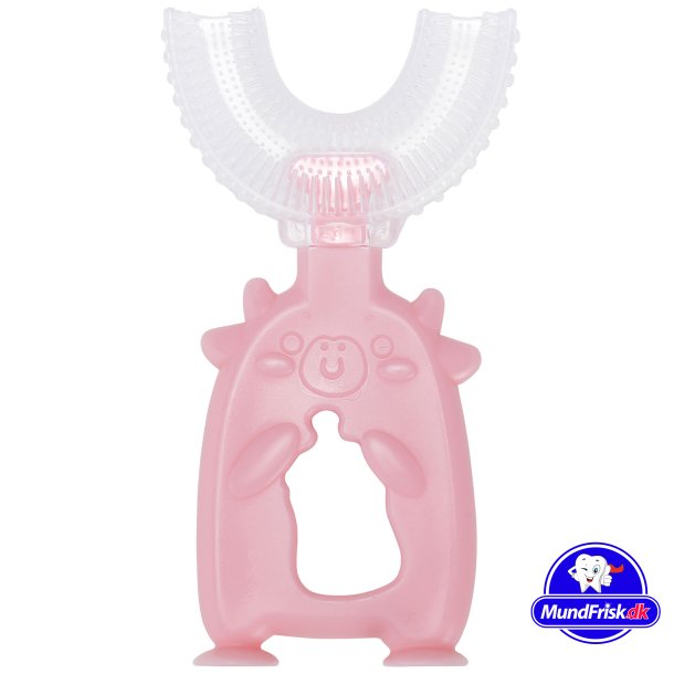 Brnetandbrste U-formet Silikonebrste 2-4 r Animal PINK