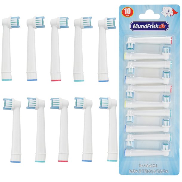 10 st. Normala borsthuvuden fr Oral-B