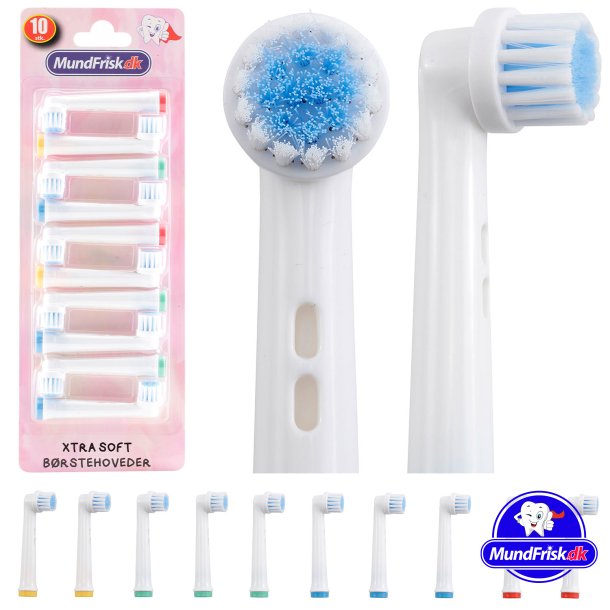 10 stk. Brstehoveder Til Oral-B Eltandbrster Xtra Soft