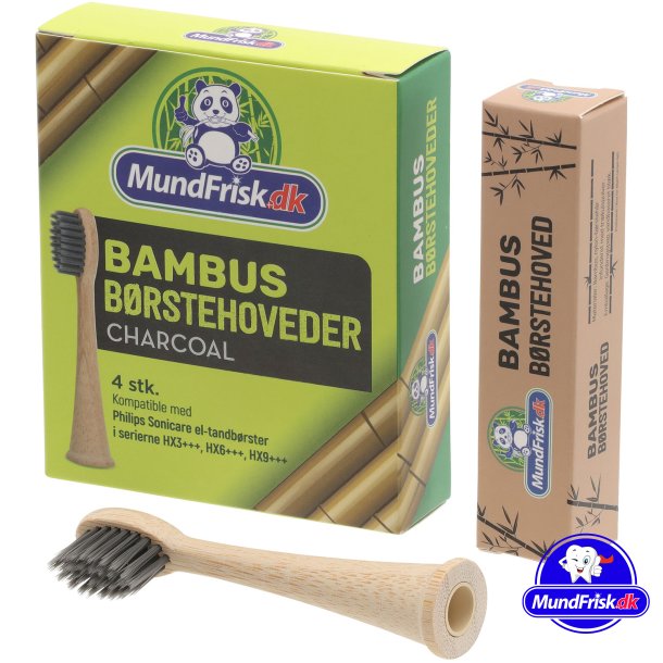 Bamboe opzetborstels voor Philips SoniCare MundFrisk Houtskool