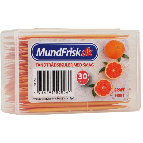 Tandtr�d med Smag Flossers Indpakkede 30 stk. GRAPEFRUIT