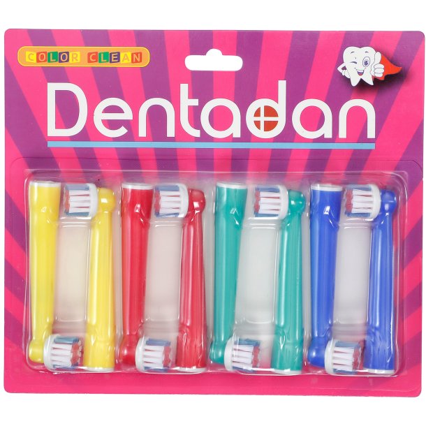 Dentadan Color Clean Brstehoder for Oral-B 8 pcs. Kompatibel