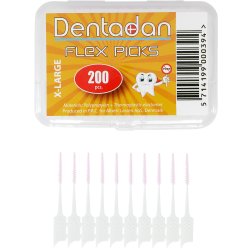 Dentadan Flex Picks 200 st. X-LARGE Soft Sticks Tandpetare + Interdentalborste