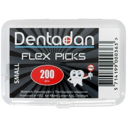 Dentadan Flex Picks 200 stk. SMALL Soft Sticks Tandstik + Mellemrums-brste