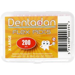 Dentadan Flex Picks 200 st. X-LARGE Soft Sticks Tandpetare + Interdentalborste