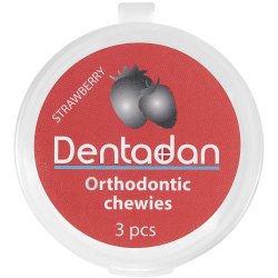 Dentadan Ortodontiske Chewies For Aligners & Braces 3 pcs. STRAWBERRY