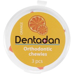 Dentadan Orthodontische Chewies Voor Aligners &amp; Bretels 3 stuks. ORANGE