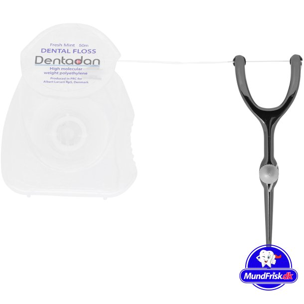 Dentadan Zink Tandtrdsholder + Tandtrd 50 mtr. SORT