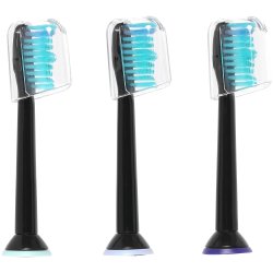 DENTADAN Sorte Brstehoveder til Philips Sonicare med Beskyttelseshtter 6 stk.