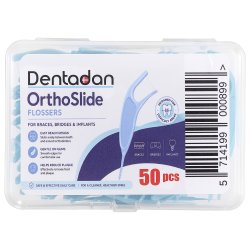 Dentadan OrthoSlide Flossers � flossticks voor beugel, bruggen en implantaten (50 st.)