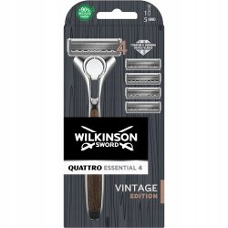 Wilkinson Sword Quattro Essential 4 VINTAGE Barberskraber + 5 Barberblade