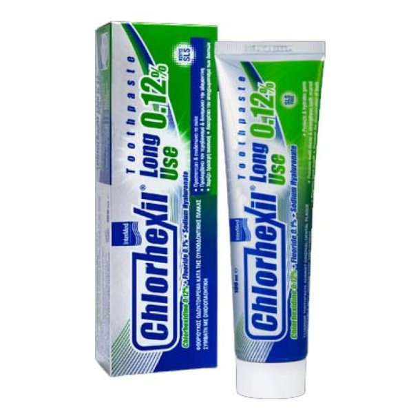 InterMed Chlorhexil Long Use Tandkr�m med 0,12 % klorhexidin, xylitol &amp; hyaluronsyra (100 ml)
