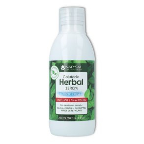 Natysal Herbal Zero% Mundskyl med Xylitol, Aloe Vera & Urteolier (250 ml)