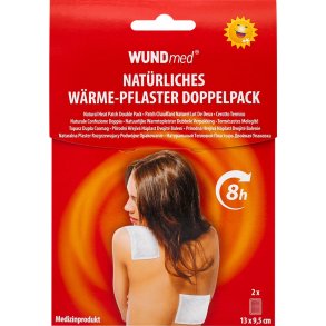 WUNDmed Naturlige Selvopvarmende Varmeplastre 13 x 9,5 cm (2 stk.)