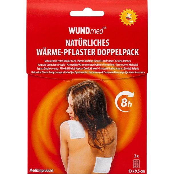 WUNDmed Natuurlijke zelfverwarmende warmtepleisters 13 x 9,5 cm (2 st.)