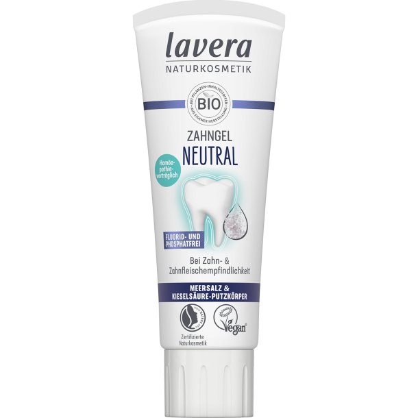 Lavera Neutral tannkremgel uten fluor 75 ml � sk�nsom pleie for sensitive tenner og tannkj�tt