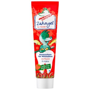 Tabaluga Zahngel f�r Kinder 0�6 Jahre mit Erdbeergeschmack 100 ml � mit 1000 ppm Fluorid