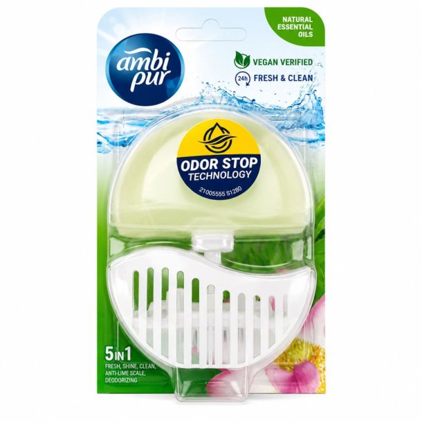 Ambi Pur 5in1 Bamboo &amp; Lotus Toalettblock (55 ml)