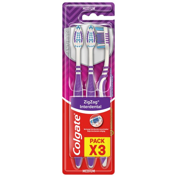 Colgate ZigZag Interdental Medium Tandb�rster (3 stk.)