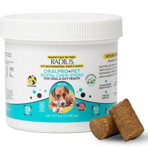 RADIUS OralPro+ Pet Dental Chew Sticks f�r hundar � Vanilla & Mint (187,6 g)
