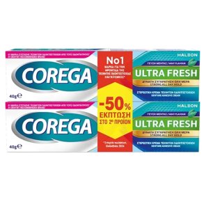 Corega Ultra Fresh Protesklister med Mint (2 x 40 g)