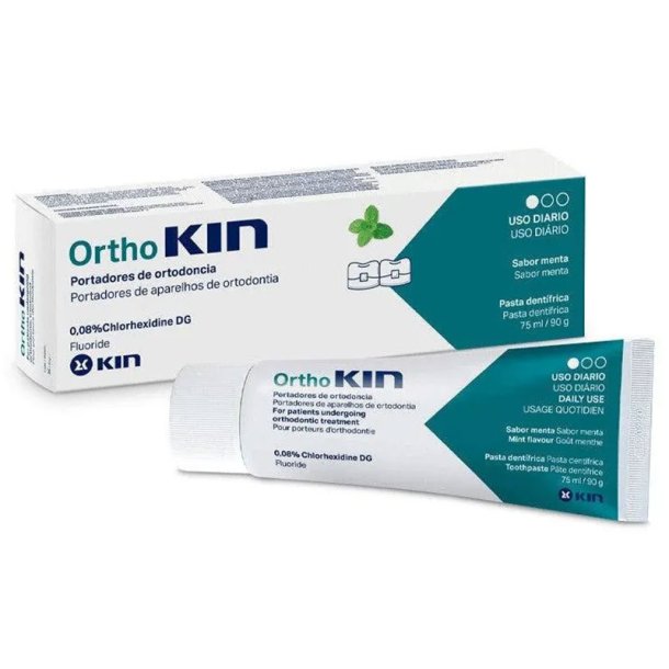 OrthoKIN Ortodontisk Tandpasta med 0.08% Chlorhexidin til B�jle (75 ml.)