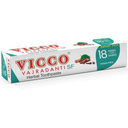 Vicco Vajradanti SF Sockerfri ayurvedisk tandkr�m med 18 �rter och barkextrakt (200 g)