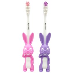 2 st. Barntandborstar Active Oral Care Rabbit 3-6 r