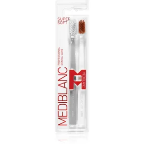 Mediblanc Super Soft 4990 - 2 stk. tandb�rster med 4.990 bl�de b�rsteh�r Grey/White