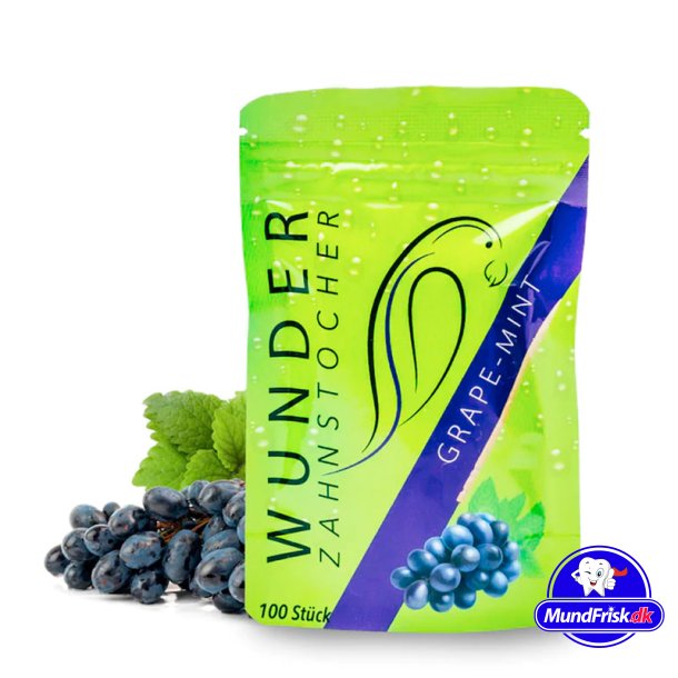 Wunder Tandstikker Med Smag Grape-Mint Refill