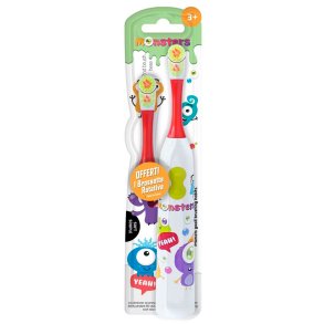 Elektriskt tandborste fr barn MONSTER batteri Frn 3 r