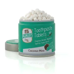 Dr. Ginger�s Coconut Mint Xylitol Tannkremtabletter White Charcoal � 60 stk.