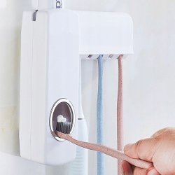 Tannb�rsteholder med dispenser for tannkrem