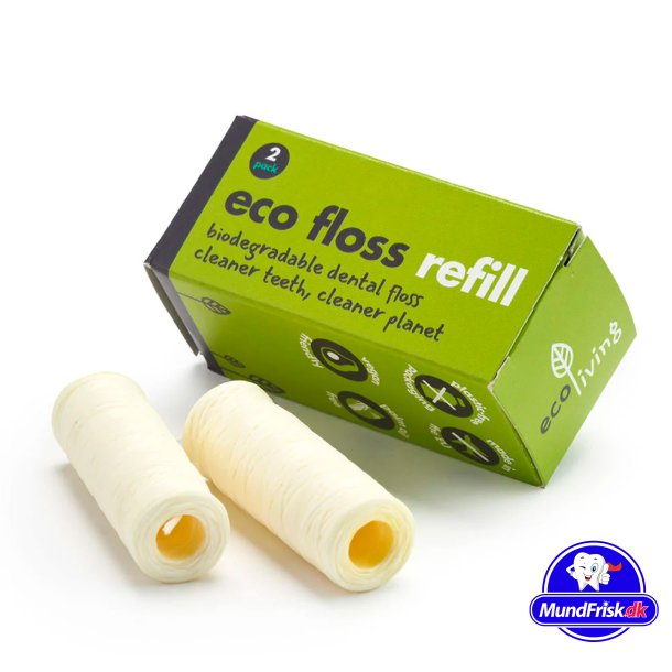 Zahnseide ohne PFAS EcoLiving Nachf&uuml;llung 2 x 50 m biologisch abbaubar