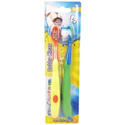 Barntandborstar 2-pk. fr mjlktnder Elina Bobby Clean