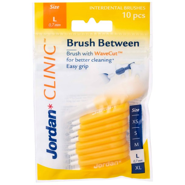 Jordan Space borstar Borste Mellan L 0,7 mm GUL