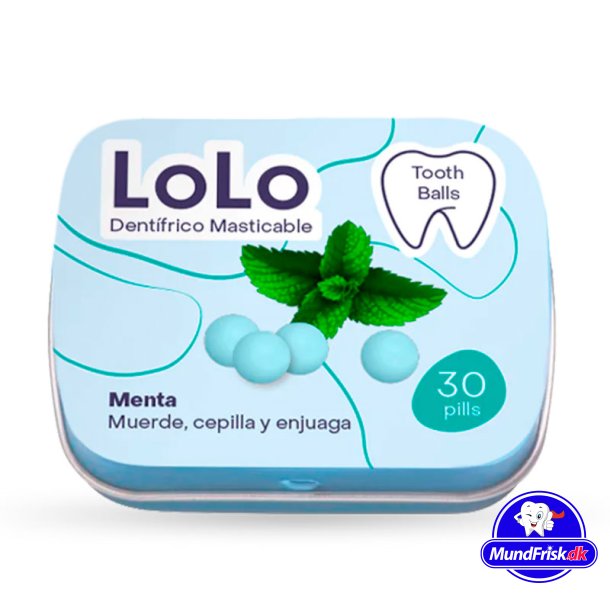 Tandpasta/Mundskyl Tabletter Lolo Bio Tooth Balls MINT