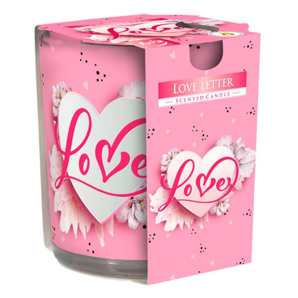 Doftljus Glas LOVE Aura Doftljus