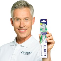 Hllbar tandborste Dr. Best Green Sensitive Extra Soft