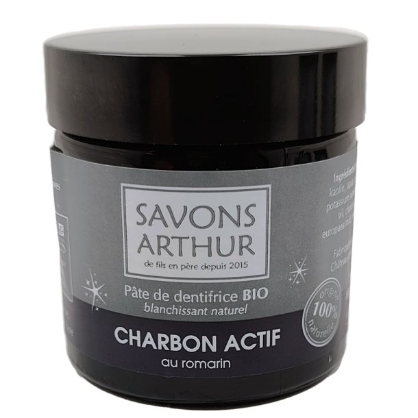 Ekologisk tandkrm Savons Arthur Charcoal & Rosemary