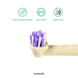 Booheads Biologisk Nedbrydelige Brstehoveder Til Oral-B 3 stk.