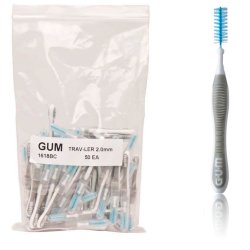 50 stk. GUM TravLer Mellemrumsbrster 2.0 mm ISO 6 GR