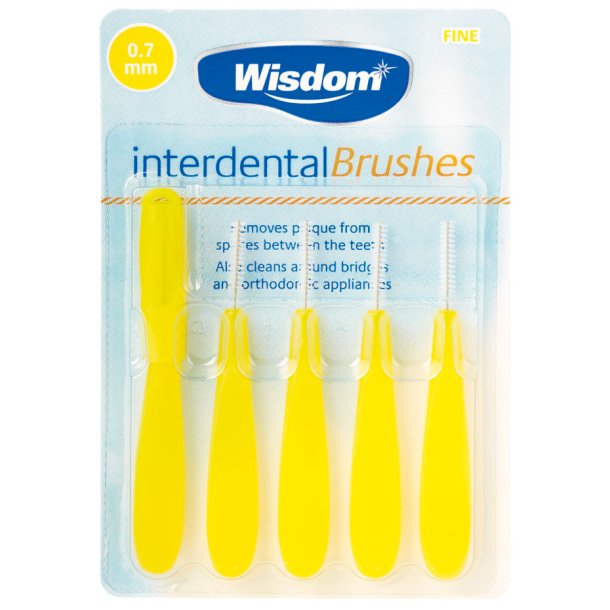 Mellemrumsbrster Wisdom 0.70 mm. Fine GUL